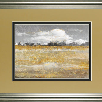 Meadow Shimmer Il By Nan - Framed Print Wall Art - Light Brown
