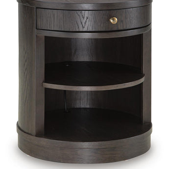 Leighmour - Accent Table - Dark Brown