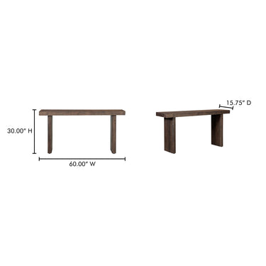 Monterey - Console Table - Aged Brown