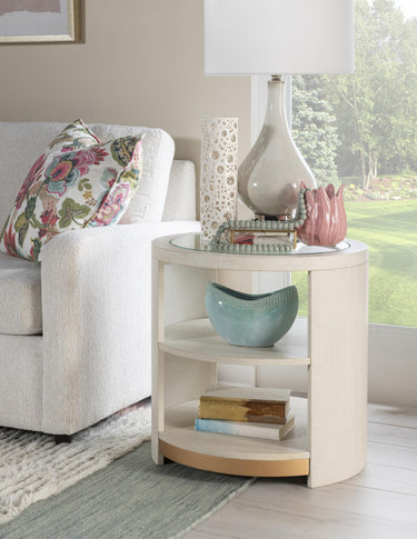 Sloan - Round End Table - Frost