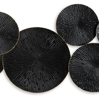 Rhetlen - Wall Decor - Black / Gold Finish