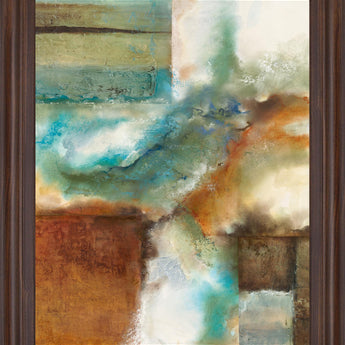 Copper Mist - 28" x 34" Framed Wall Art - Blue
