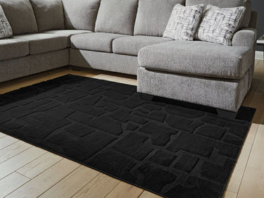 Gibbswell - 5' x 7' Washable Rug - Black