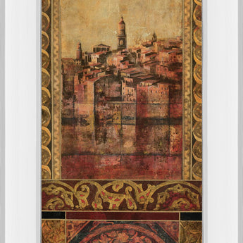New Enchantment Il By Douglas - Mirror Framed Print Wall Art - Gold