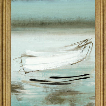 Tranquil Drift - 28" x 34" Framed Wall Art - Light Blue