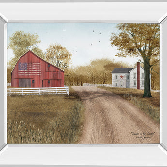 Summer In The Country By Billy Jacobs - Mirror Framed Print Wall Art - Light Brown