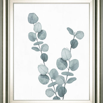 22x26 Blue Botanical Wash III By Conrad Knutsen - Pearl Silver