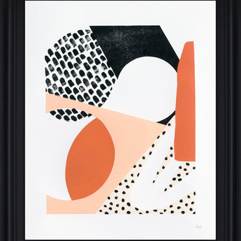 Terracotta Play - 28" x 34" Framed Wall Art - Orange