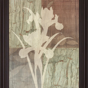 Faded Orchid Fields - 28" x 34" Framed Wall Art - Beige