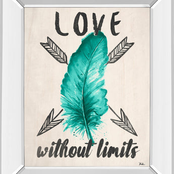 Teal Fearless Limits Il By Patricia Pinto - Mirror Framed Print Wall Art - Green