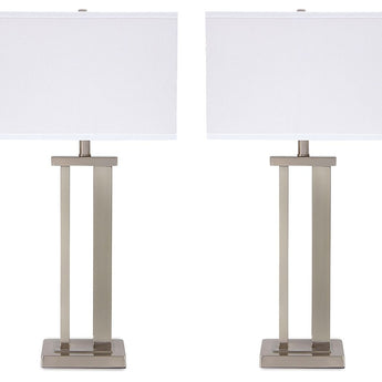 Aniela - Metal Table Lamp (Set of 2) - Silver Finish