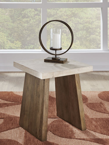 Brendalhouse - Square End Table - Light Brown