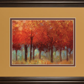 Red Forest By Asia Jensen - Framed Print Wall Art - Red