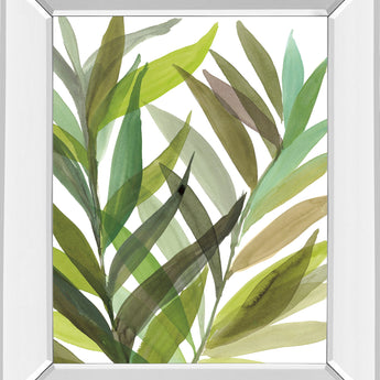 Tropical Greens I By Rebecca Meyers - Mirror Framed Print Wall Art - Green