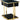 Rexwell - Accent Table With Speaker - Black / Gold Finish
