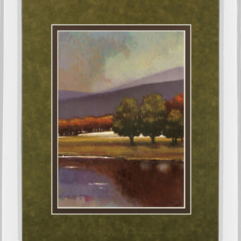 Lake View I By Norman Wyatt, Jr. - Mirror Framed Print Wall Art - Green