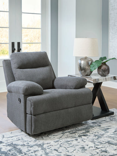 Side-Swipe - Rocker Recliner - Charcoal