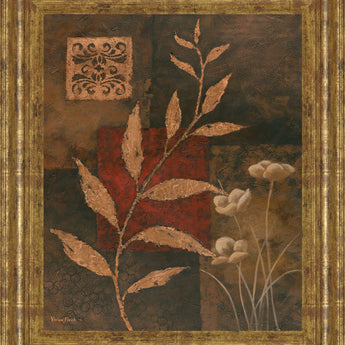 Copper Rhythm I By Vivian Flasch - Framed Print Wall Art - Dark Brown