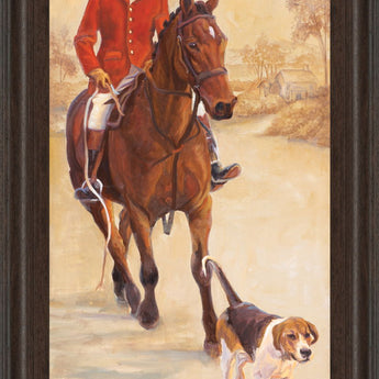 On The Hunt I By Linda Wacaster - Framed Print Wall Art - Beige