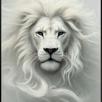 "Majesty" Hand-Embellished Canvas In Frame - Black / White / Gray