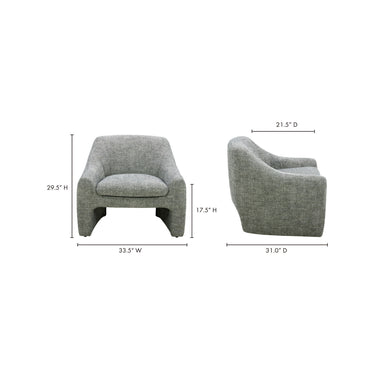 Kenzie - Silla decorativa - Slate Moss