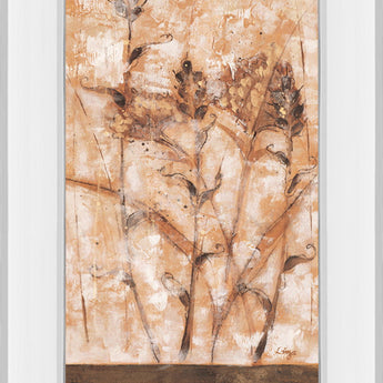 Fresco I By Loretta Linza - Mirror Framed Print Wall Art - Beige