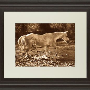 The Crossing By Wendy Caro - Framed Print Wall Art - Light Brown