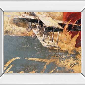 Wheels And Wings By Aliaga, C. - Mirror Framed Print Wall Art - Dark Gray