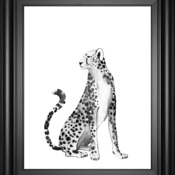 22x26 Chrome Cheetah II By Grace Popp - Dark Gray