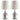 Tenya - Empire Shade Urn Table Lamp (Set of 2) - Silver