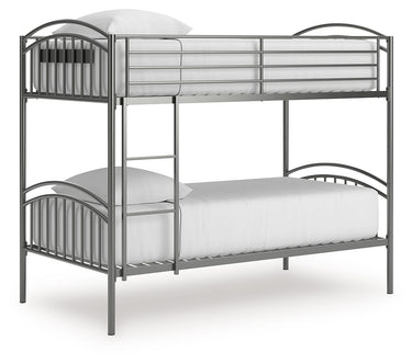 Lanceburg - Litera individual con escalera - Gris