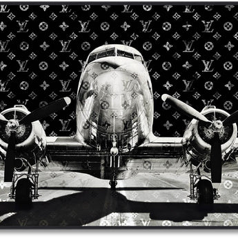 Runway Reflections - 32" x 47" Framed Wall Art - Black