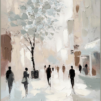 City Walk - Hand-painted Canvas in Frame