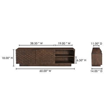 Easton - Media Cabinet - Brown