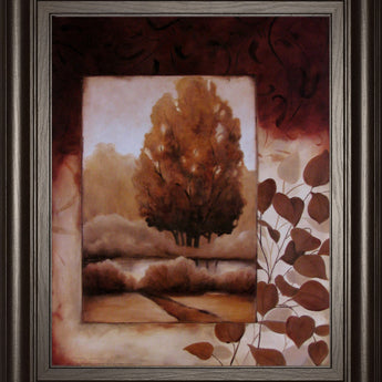 Fall Vignette Il By Carol Robinson - Framed Print Wall Art - Dark Brown