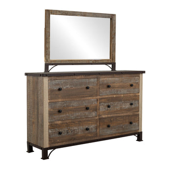 Antique Dresser With 6 Drawers Multicolor - Dressers at Quality Home Furniture Mesquite