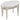 Evangeline - Upholstered Oval Vanity Stool Silver And Ivory - Silver Oak