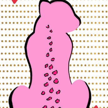 Queen Cheetah Card By Anna Quach (Framed) - Pink