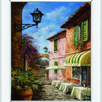 Through The Archway By Surridge, M - Mirror Framed Print Wall Art - Blue