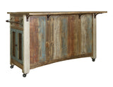 Antique 2 Drawers Kitchen Island Multicolor - alternate view
