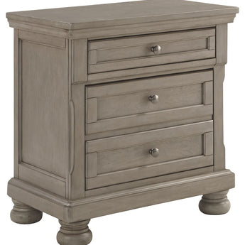 Lettner - Two Drawer Night Stand - Light Gray