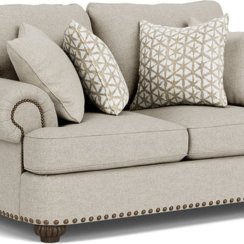 Patterson - Fabric Loveseat, Nailhead Trim