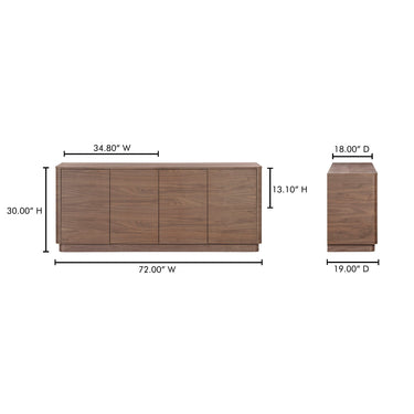 Round Off - Sideboard - Walnut