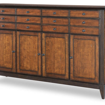 Fenmore - Credenza - Mocha And Distressed Cherry
