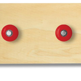 Crimson Wheels Board - 8" x 31" Wall Mounted Coat Rack - Beige