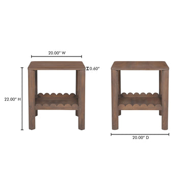Wiley - Side Table - Vintage Brown