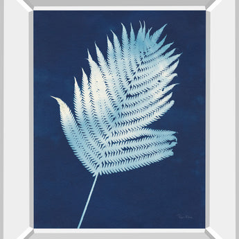 Nature By The Lake Ferns III By Piper Rhue - Mirror Framed Print Wall Art - Blue