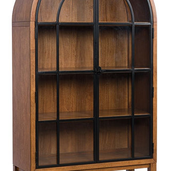 Greddinton - Display Cabinet - Brown / Black