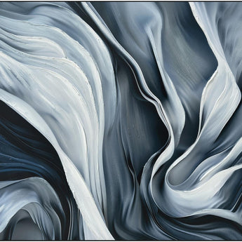 Folds of - Hand-painted Canvas in Frame Dark Gray