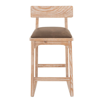 Balam - 24" Barstool (Set of 2) - Light Brown / Dark Brown